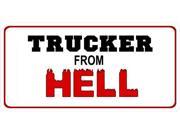Trucker From Hell Photo License Plate