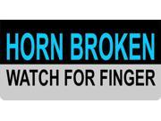 Horn Broken Watch For Finger Photo License Plate
