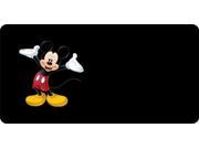 Mickey Mouse Offset on Black License Plate Free Personalization on this Plate