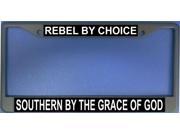 Rebel By Choice Photo License Plate Frame Free Screw Caps with this Frame