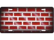 Full Red Brick Wall Photo License Plate Free Personalization on this Plate