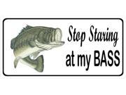 Stop Staring At My Bass Photo License Plate