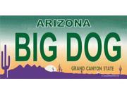 Arizona BIG DOG Photo License Plate Free Personalization on this Plate