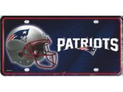 New England Patriots Metal License Plate
