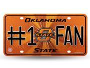 Oklahoma State Cowboys 1 Fan Glitter Plate