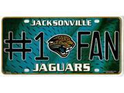 Jacksonville Jaguars 1 Fan License Plate