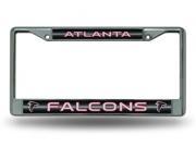 Atlanta Falcons Glitter Chrome License Plate Frame Free Screw Caps with this Frame