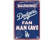 Los Angeles Dodgers Man Cave Metal Parking Sign