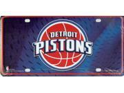 Detroit Pistons Metal License Plate