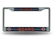Chicago Bears Glitter Chrome License Plate Frame