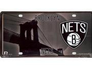 Brooklyn Nets Metal License Plate