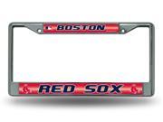 Boston Red Sox Glitter Chrome License Plate Frame