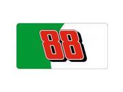 NASCAR 88 Green and White Photo License Plate Free Personalization on this Plate