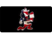 American Flag Hatchetman Photo License Plate Free Personalization on this Plate