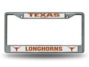 Texas Longhorns Chrome License Frame. Free Screw Caps Included