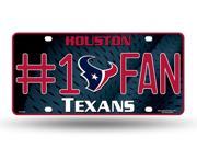 Houston Texans 1 Fan License Plate