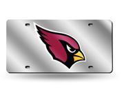 Arizona Cardinals Silver Laser License Plate