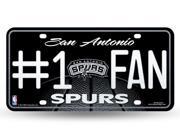 San Antonio Spurs 1 Fan Glitter License Plate