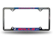 Buffalo Bills Thin Top Chrome License Plate Frame Free Screw Caps with this Frame