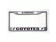 Phoenix Coyotes Chrome License Plate Frame Free Screw Caps with this Frame