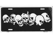 Skulls Metal License Plate