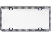 Sparkly Bling Chrome Triple Rows of Diamonds License Plate Frame
