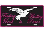 Finding God Is Finding Peace license Plate