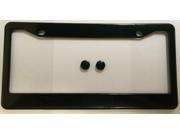 Black Plastic License Plate Frame 2 pack Free Screw Caps with this Frame