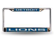 Detroit Lions Laser Chrome License Plate Frame Free Screw Caps with this Frame