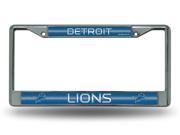 Detroit Lions Glitter Chrome License Plate Frame Free Screw Caps with this Frame