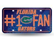 Florida Gators 1 Fan Metal License Plate