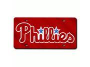 Philadelphia Phillies Red Laser License Plate