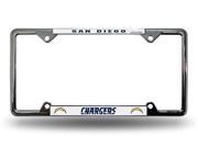 San Diego Chargers Thin Top Chrome Frame