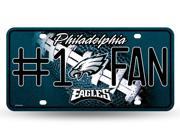 Philadelphia Eagles 1 Fan Glitter License Plate