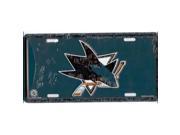 San Jose Sharks Metal License Plate