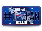 Buffalo Bills 1 Fan Glitter License Plate