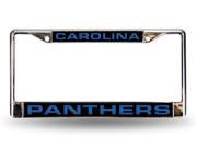 Carolina Panthers Laser Chrome License Plate Frame Free Screw Caps with this Frame