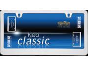 Neo Classic Chrome License Plate Frame Free Screw Caps with this Frame