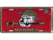 Marines Bulldog License Plate