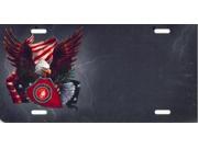 Offset Marines Shield with Eagle and Flag Plate