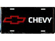 Chevy With Red Bowtie On Black License Plate