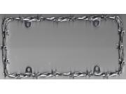 Chrome Barbed Wire License Plate Frame