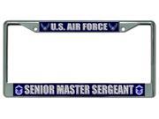 Air Force Senior Master Sergeant License Frame. Free Screw Caps Included