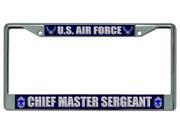 Air Force Chief Master Sergeant License Frame. Free Screw Caps Included