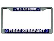 U.S. Air Force First Sergeant Photo License Frame. Free Screw Caps Included