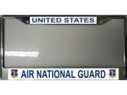Air National Guard Photo License Plate Frame Free Screw Caps with this Frame