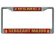 USMC Sergeant Major Photo License Plate Frame Free Screw Caps with this Frame