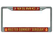 USMC Master Gunnery Sergeant Photo License Frame. Free Screw Caps Included