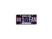 Dallas Cowboys 1 Fan License Plate