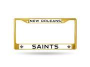 New Orleans Saints Anodized Gold License Plate Frame Free Screw Caps with this Frame